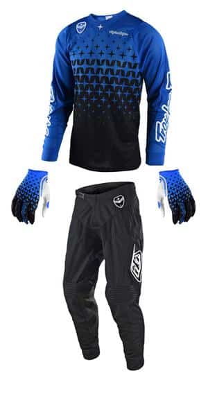 Tenue Cross 2018 Troy Lee Designs SE AIR Megaburst - Bleu Noir