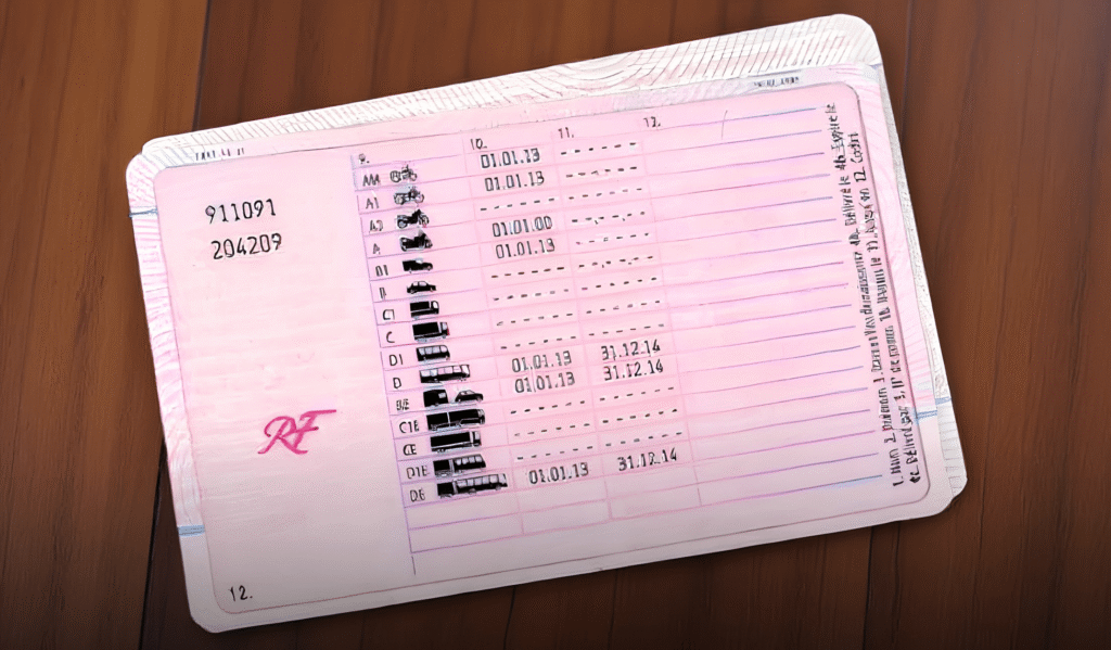 verso permis moto carte