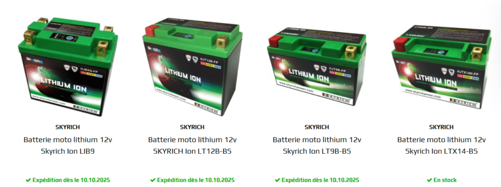 Batterie moto lithium 12v Skyrich Ion LTZ5S