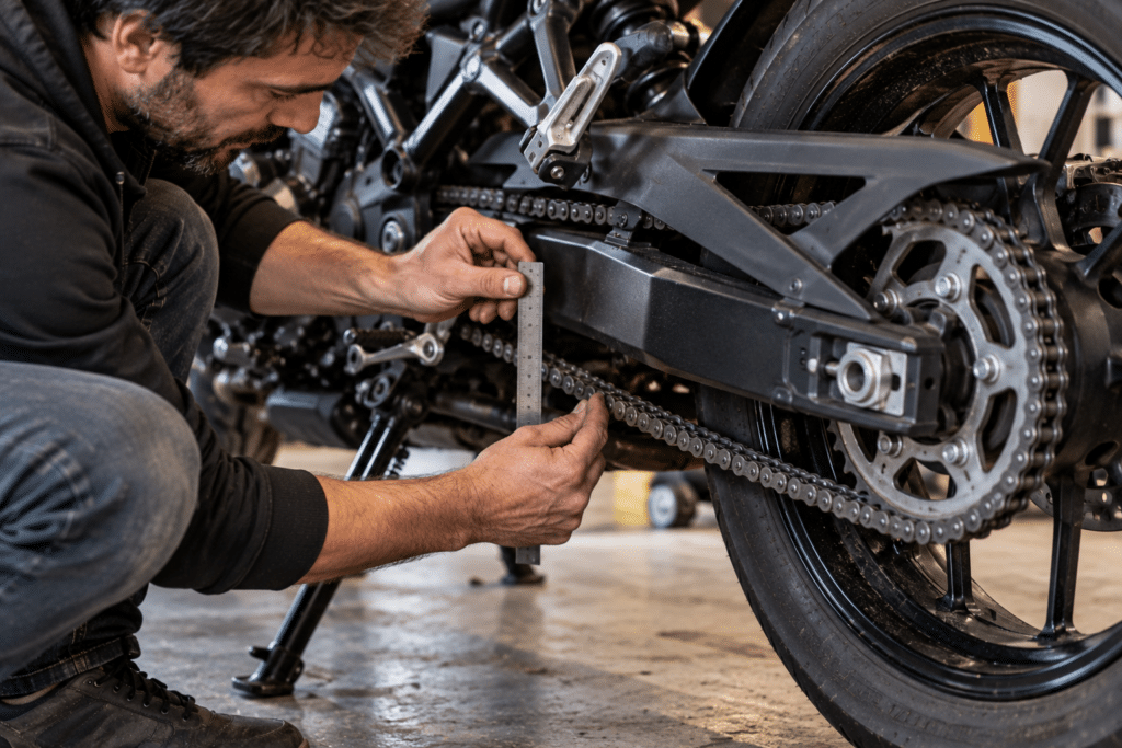 transmission arrière d’une moto roadster