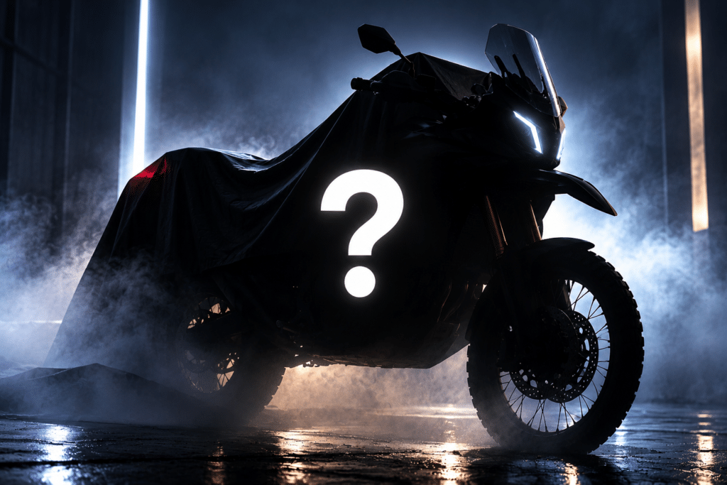 Moto mystère sous voile